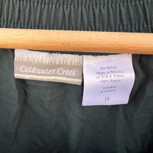 Coldwater Creek Forest Rayon Skirt and Blouse Set